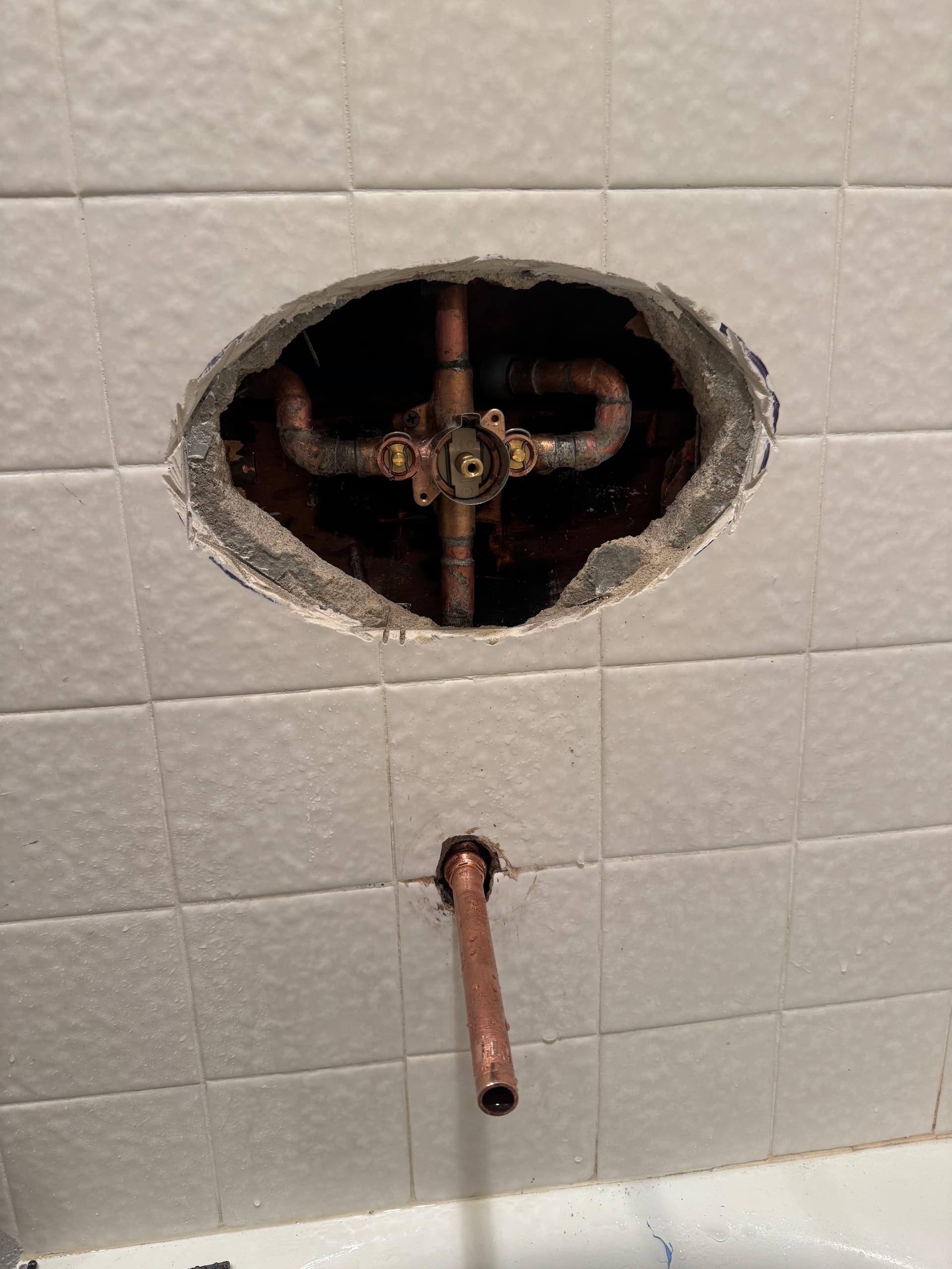 Gallery photos for Tub and Shower Valve Replaced with Moen Retrofit and Chrome Trim: Image #1