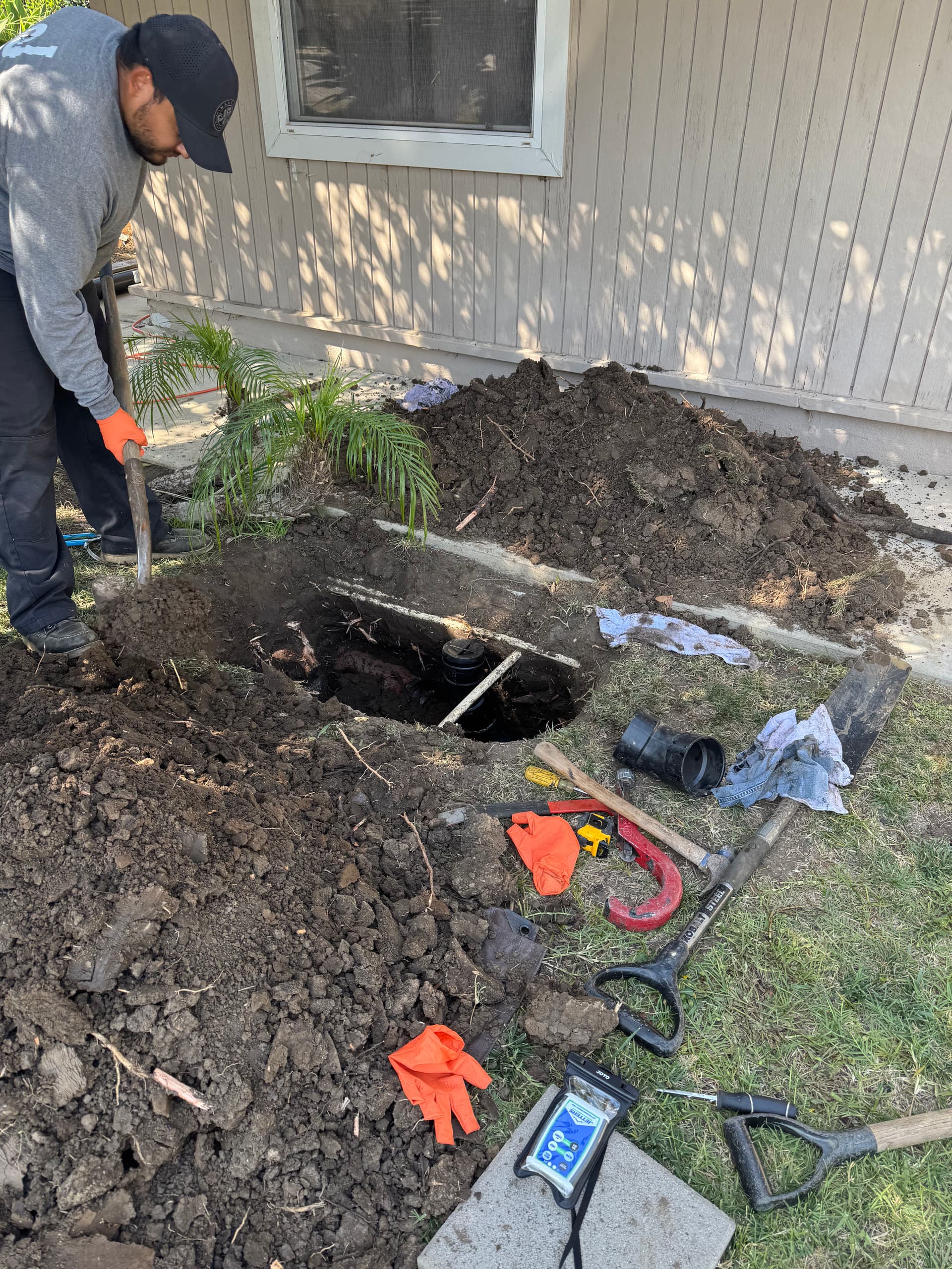 Gallery photos for Main Sewer Line Hydro Jetting and Clean Out Install in Hacienda Heights: Image #1