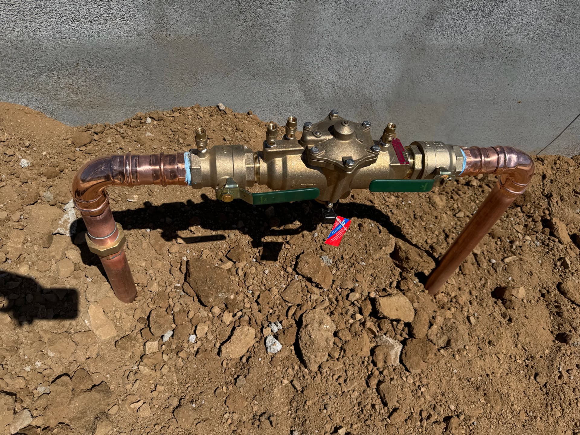 Gallery photos for 2-Inch Residential Backflow Preventer Installed on New Construction: Image #1