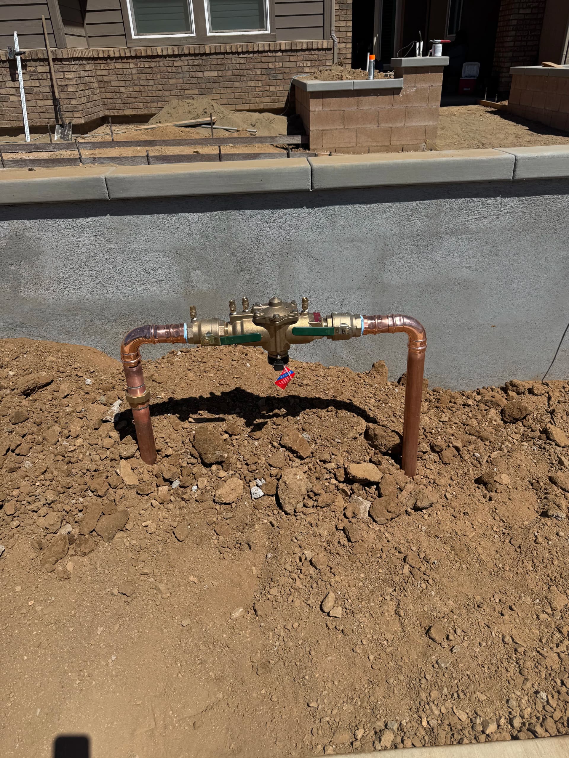 Gallery photos for 2-Inch Residential Backflow Preventer Installed on New Construction: Image #2