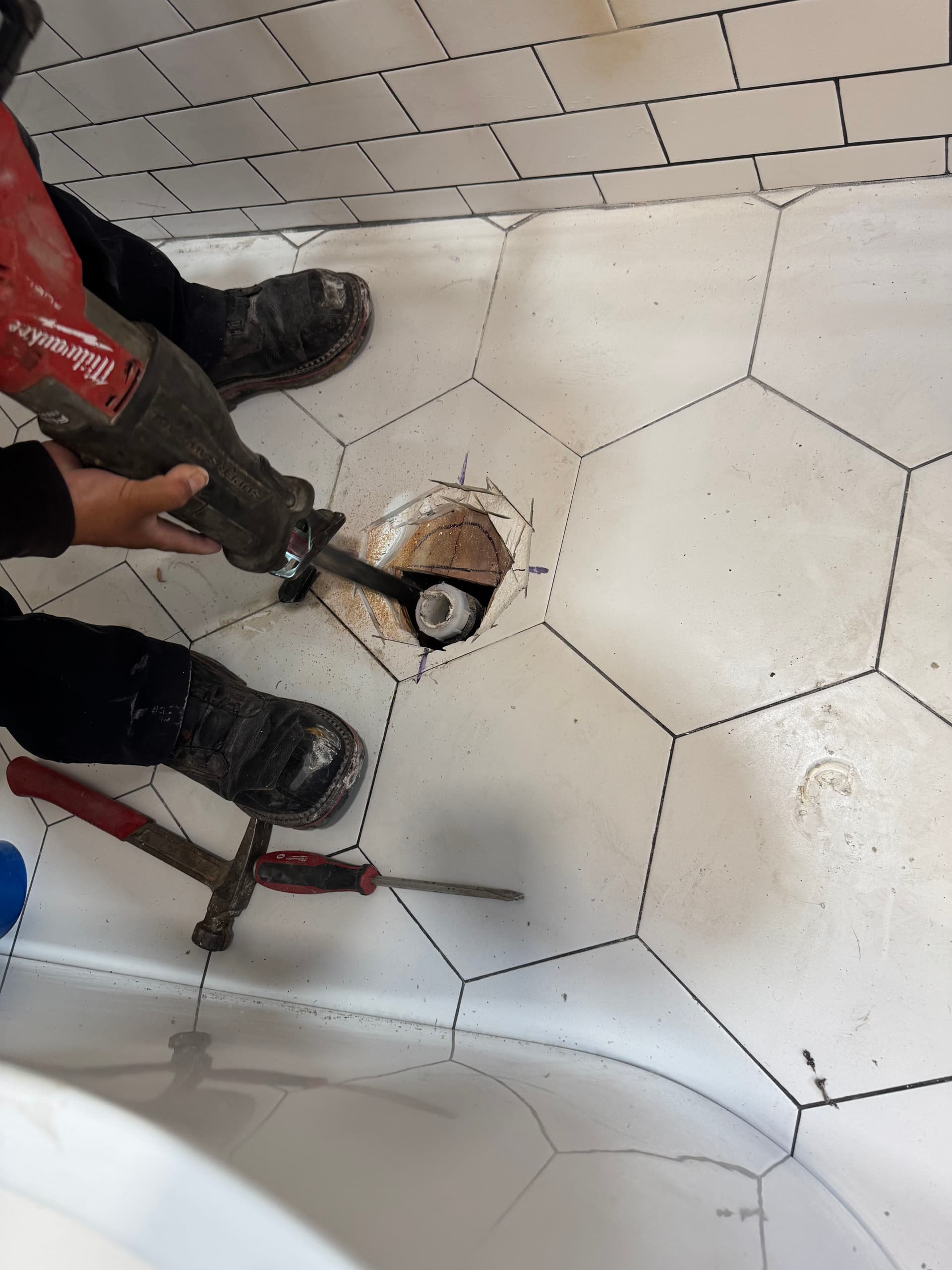 Freestanding Tub Install Done Right From the Drain Up image