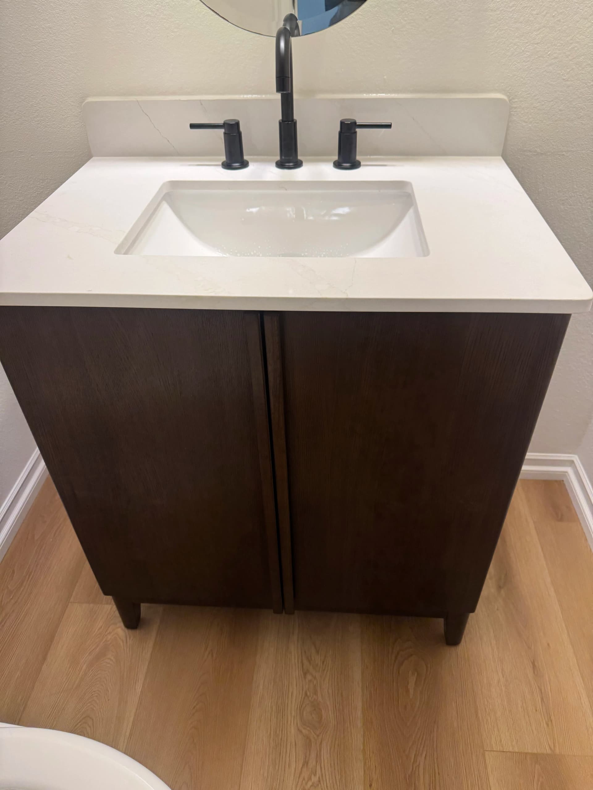 Gallery photos for New Toilet and Sink Vanity Install Done Right: Image #1