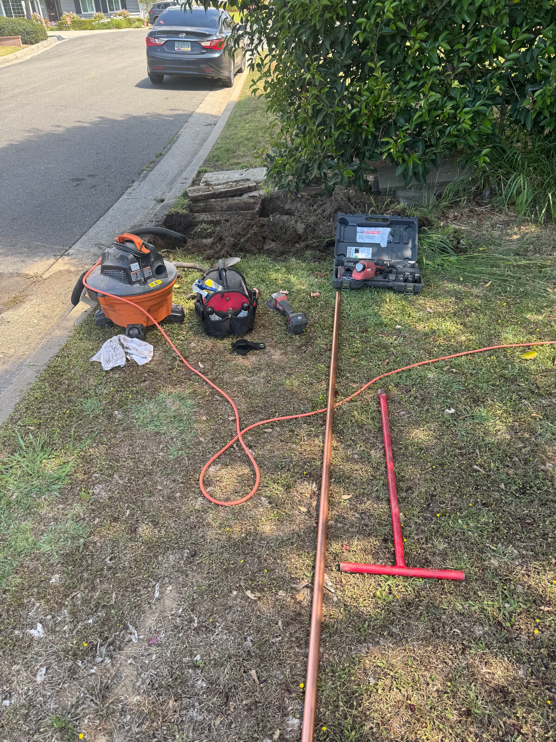 Gallery photos for Copper Water Service Line Pinhole Leak Repair in Whittier: Image #1