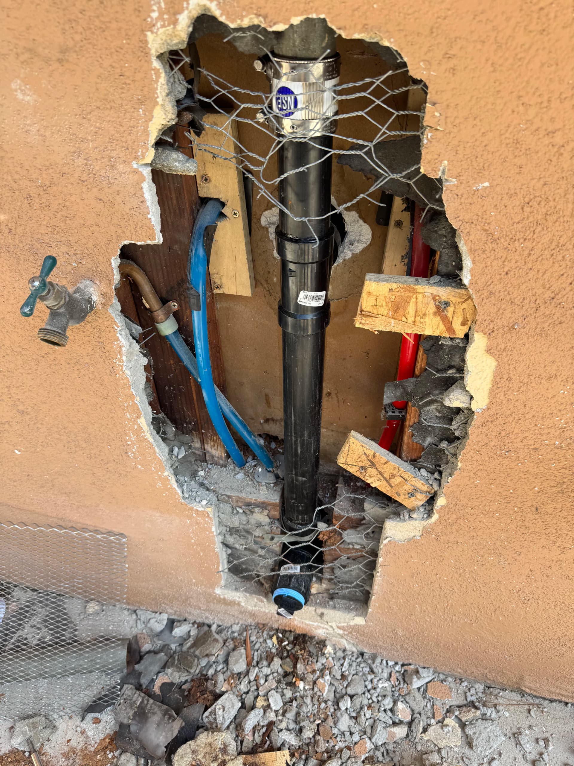 Gallery photos for Bathroom Sink Wall Cleanout Installation Done Right: Image #1