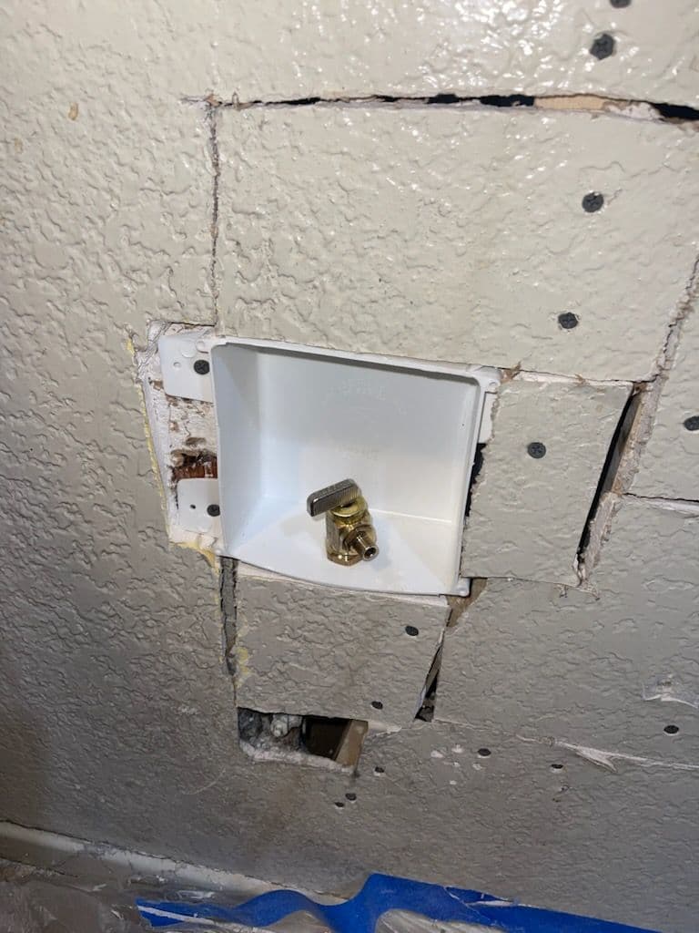 Seamless Recessed Ice Maker Line Installation image