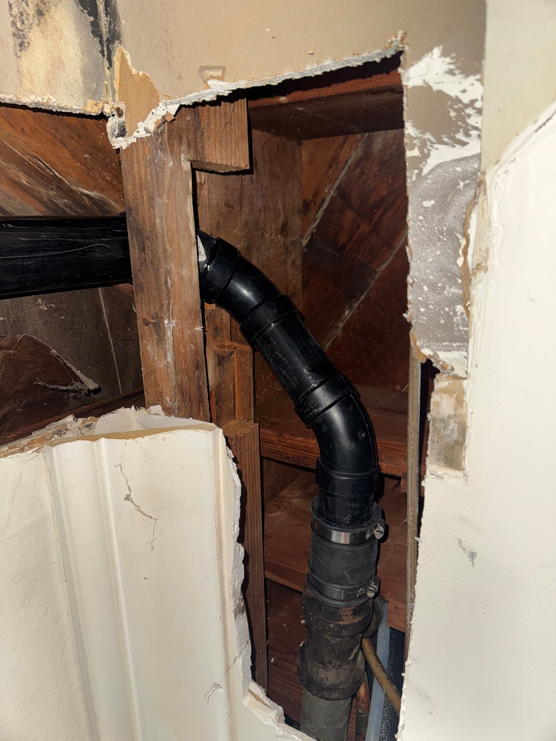 Gallery photos for Rotted Galvanized Shower Drain Line Replaced in Hacienda Heights: Image #1
