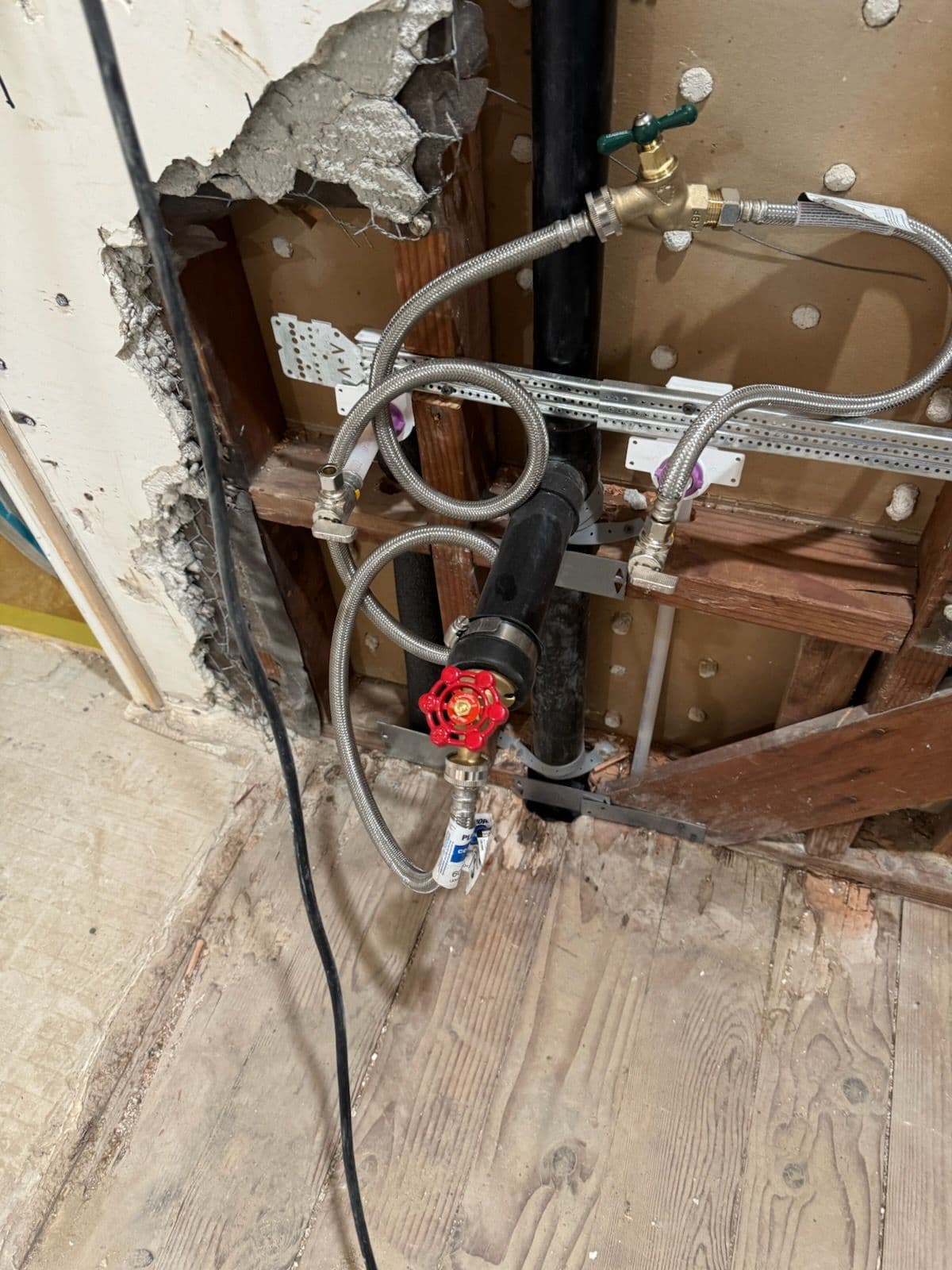 Gallery photos for Double Vanity Rough-in Plumbing Ready for Inspection in La Habra Hts: Image #1